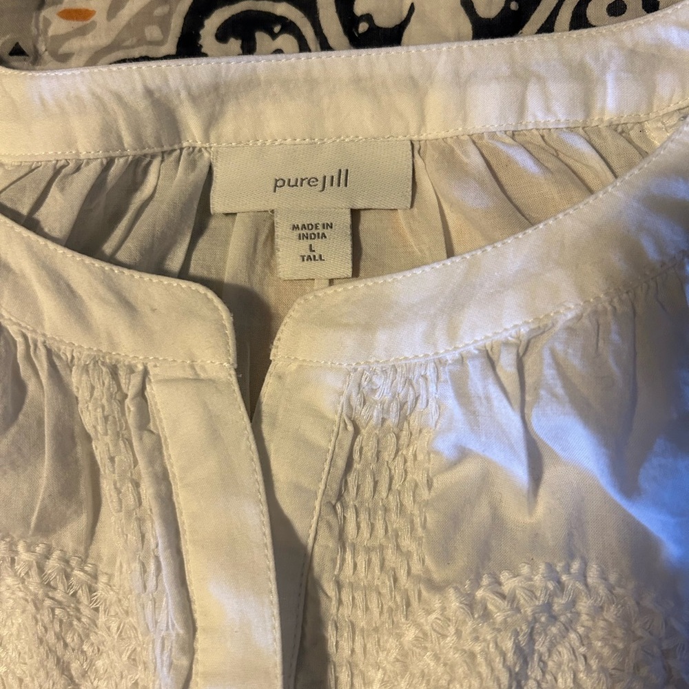 J Jill white top, LT - Picture 5 of 7